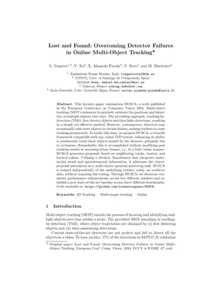 Cover of Keynote on Overcoming Detector Failures in Online Multi-Object Tracking