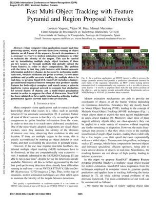 Cover of Fast Multi-Object Tracking with Feature Pyramid and Region Proposal Networks