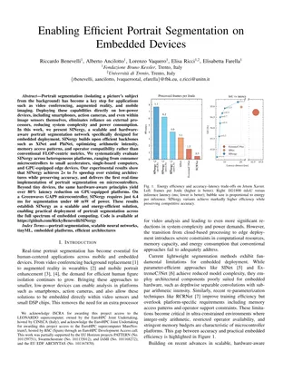 Cover of Enabling Efficient Portrait Segmentation on Embedded Devices