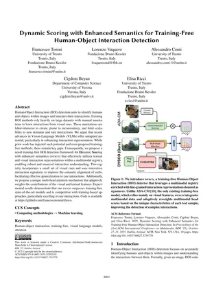 Cover of Dynamic Scoring with Enhanced Semantics for Training-Free Human-Object Interaction Detection